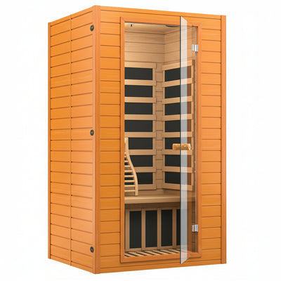 2-Person Infrared Home Sauna – Hemlock Wood & Red Light Therapy