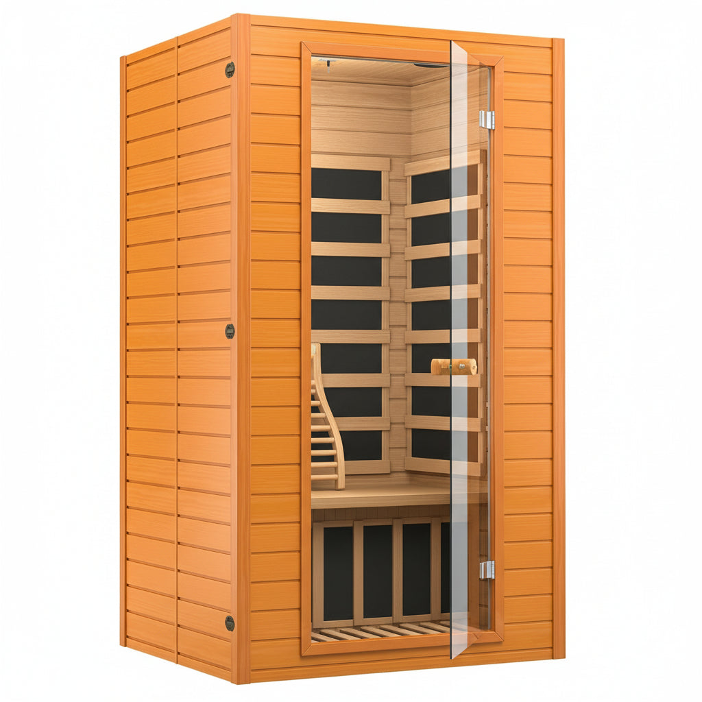 2-Person Infrared Home Sauna – Hemlock Wood & Red Light Therapy