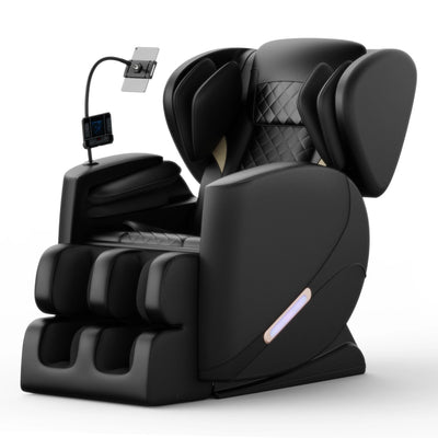 Zero Gravity Full Body Massage Chair with Airbags & Heat – Black