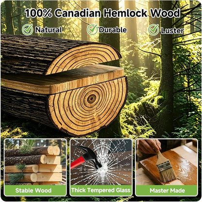 Infrared Sauna with 660 & 850Nm Red Light Therapy, Full Spectrum Sauna with 7 Heater, 1290W 120V, Fast Heat-Up, 1 Person Canadian Hemlock Wood Dry Sauna for Indoor, Home Gym, 31.5*30.3*67" — product view 4
