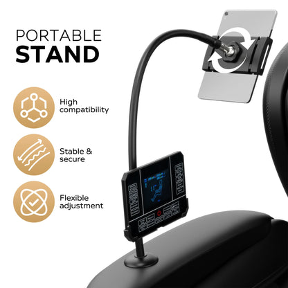 Massage Chair, Full Body Zero Gravity Massage Chair Electric Recliner Chair with Airbag Massage, Heat, Retractable Footstool, Bluetooth Audio Connection and Portable Stand, Black — product view 7