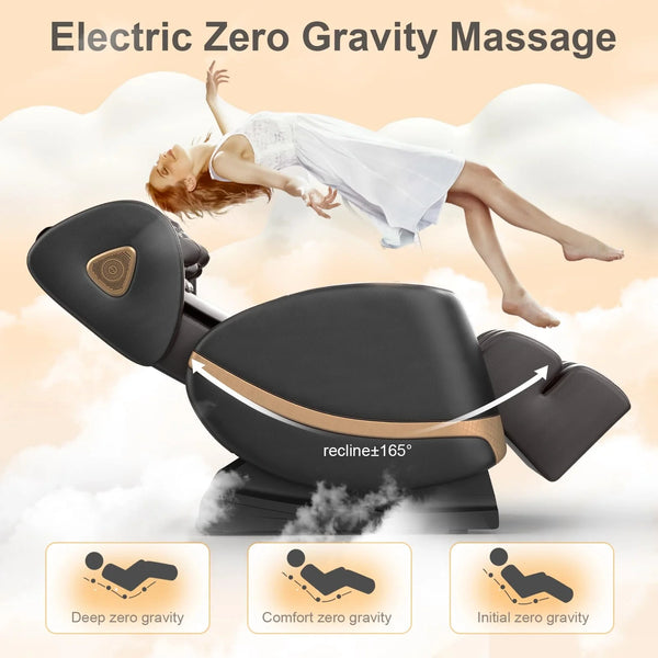 Zero Gravity Full Body Massage Chair with Heat & Bluetooth – Black