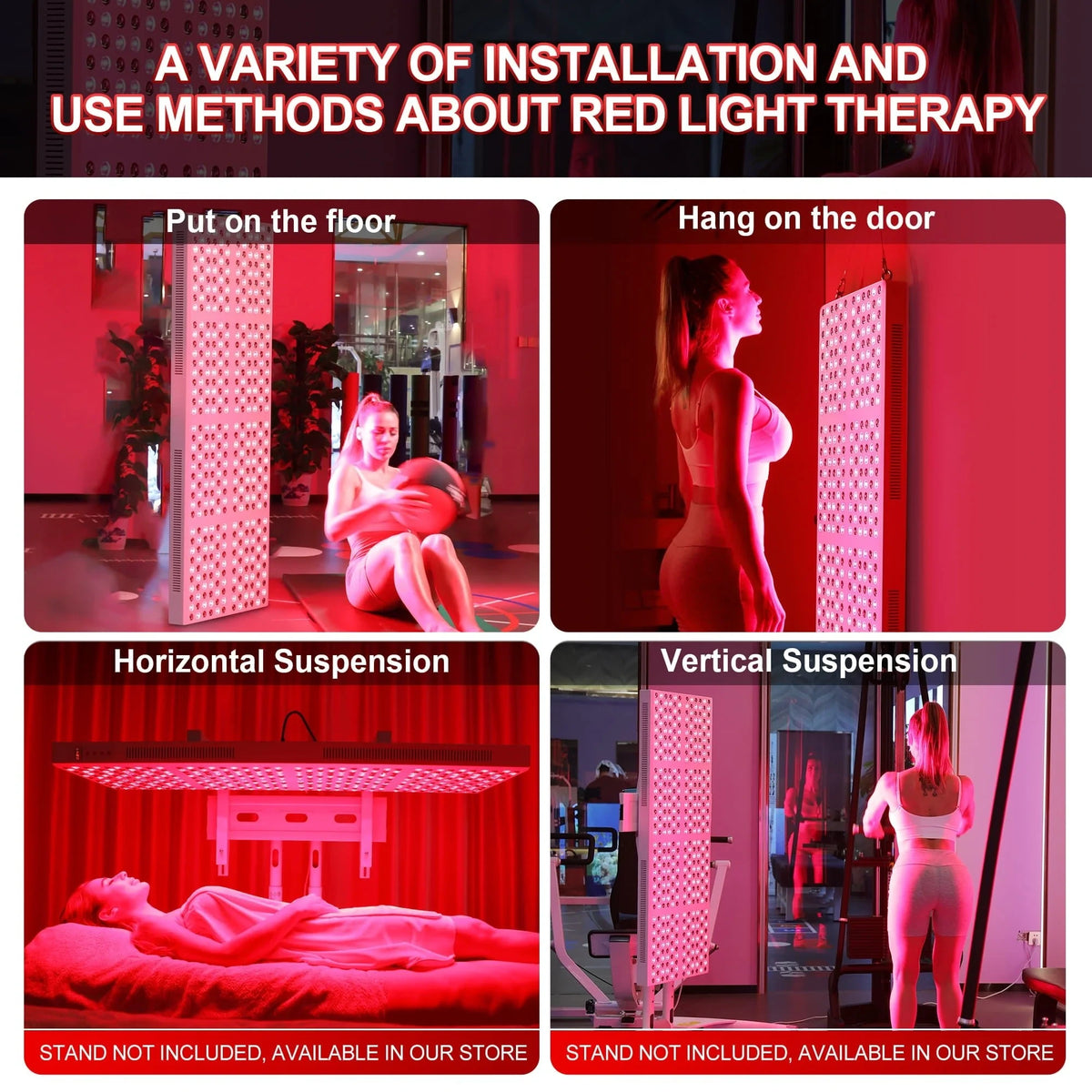 Red Light Therapy Device with Stand - Fixed-Angle Pro Series Professional Edition | Horizontal & Vertical Dual-Mode Stable Base — product view 17