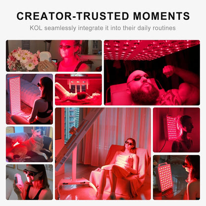 Red Light Therapy Full Body Panel, 480/630/660/810/830/850/1060Nm Blue Red near Infrared Light Device with 480 Dual Chip Clinical Grade Leds, Remote Control, Timer for Face, Body, BO-2400 — product view 4