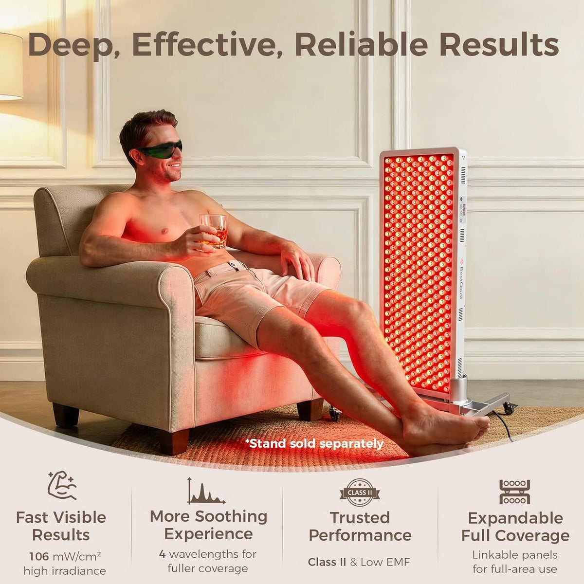 Red Light Therapy Panel, FSA-HSA 4 Wavelengths Full Body, 470W — product view 2